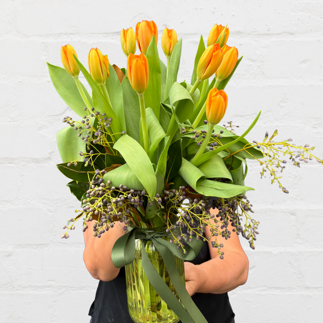 Tulips and Free Vase
