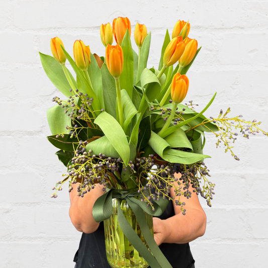 Tulips and Free Vase