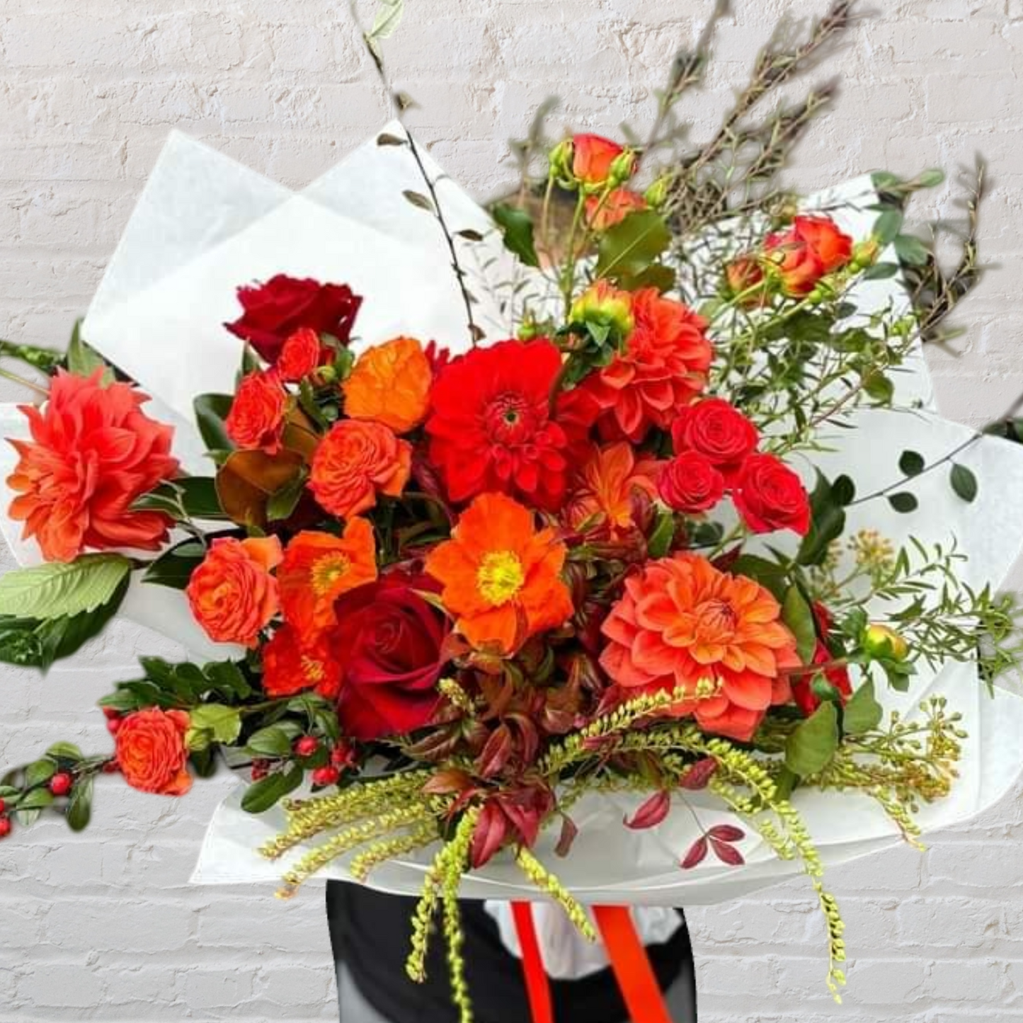 Bright presentation bouquet