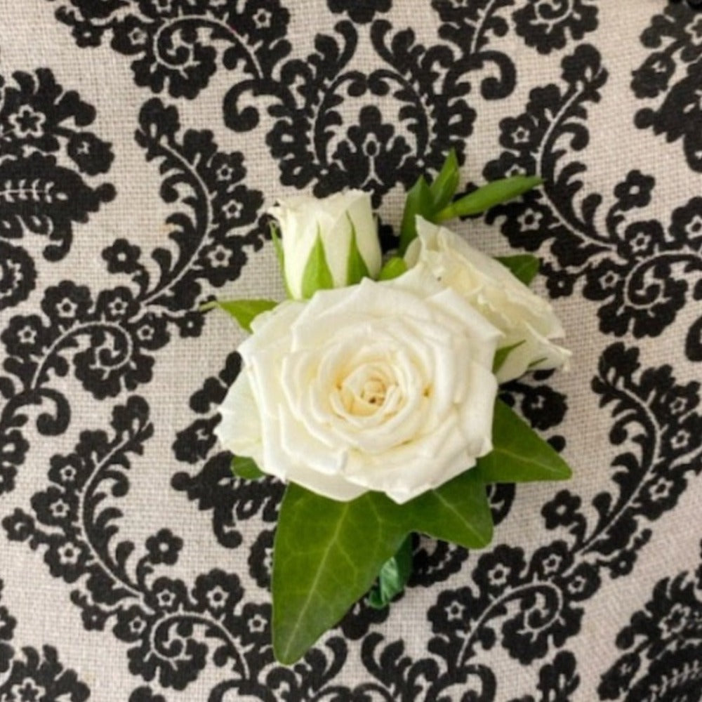 floral jewels - wrist corsage & buttonholes - Perrotts Florists