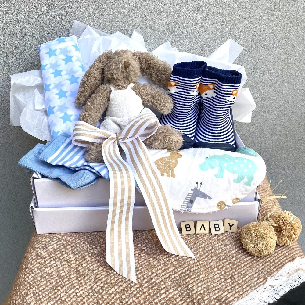 The 'New Arrival' Baby Boy Hamper - Perrotts Florists