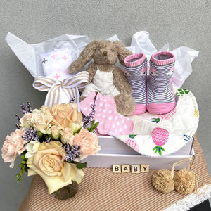 
                  
                    The 'New Arrival' Baby Girl Hamper - Perrotts Florists
                  
                